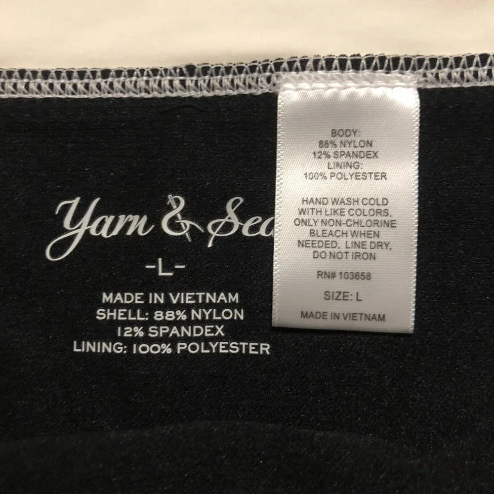 Yarn & Sea black white swim bottom size large L new - Picture 6 of 8